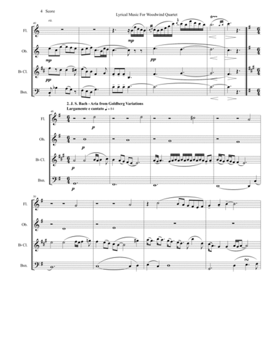 Lyrical Music for Woodwind Quartet image number null