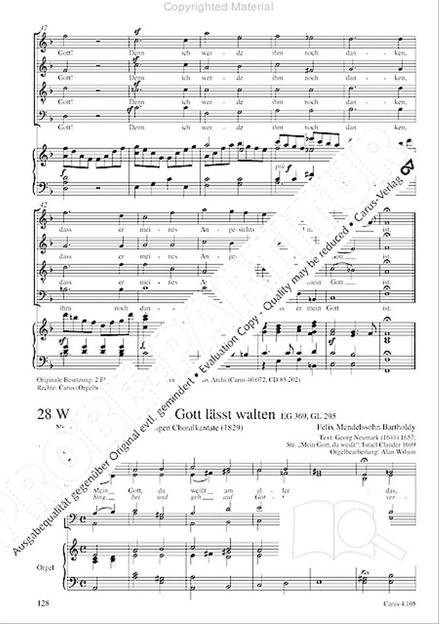 Choral collection Mendelssohn - editionchor Choir scores gallery preview page 129