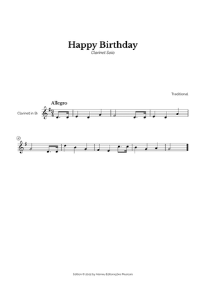 Happy Birthday for Easy Clarinet