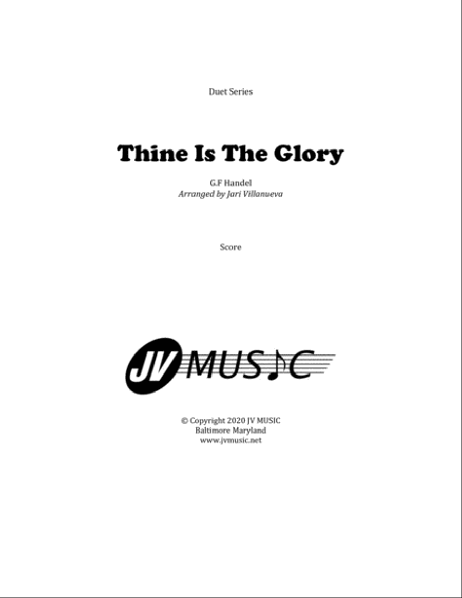 Thine Is The Glory Duet for Bb Instruments Brass Ensemble scores gallery preview page 1