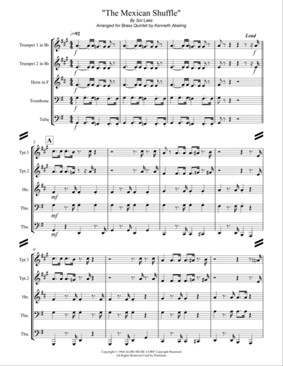 The Mexican Shuffle Horn scores gallery preview page 2