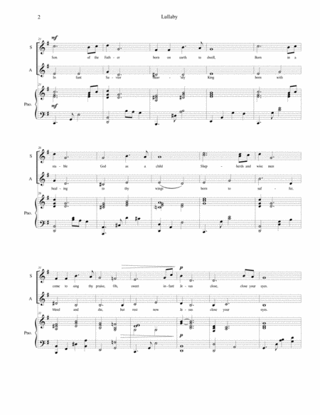 Lullaby - original SATB choir with piano accompaniment image number null