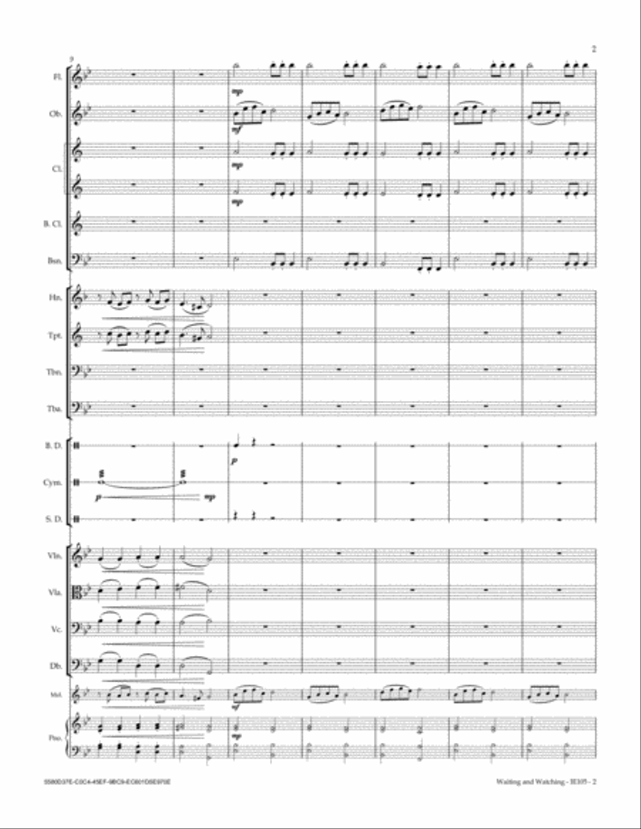Waiting And Watching Waiting And Watching Full Orchestra scores gallery preview page 3