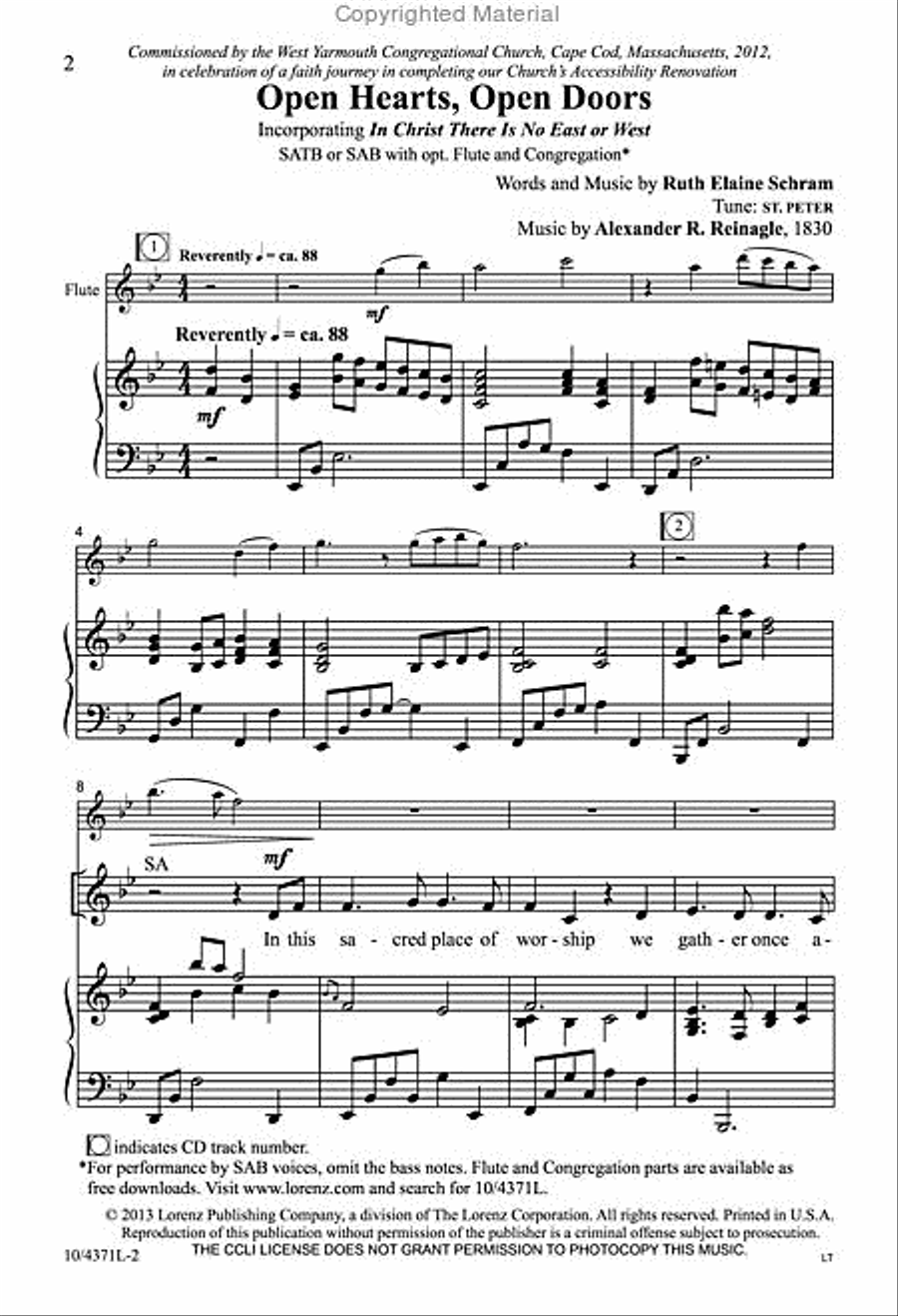 Open Hearts, Open Doors 4-Part scores gallery preview page 2
