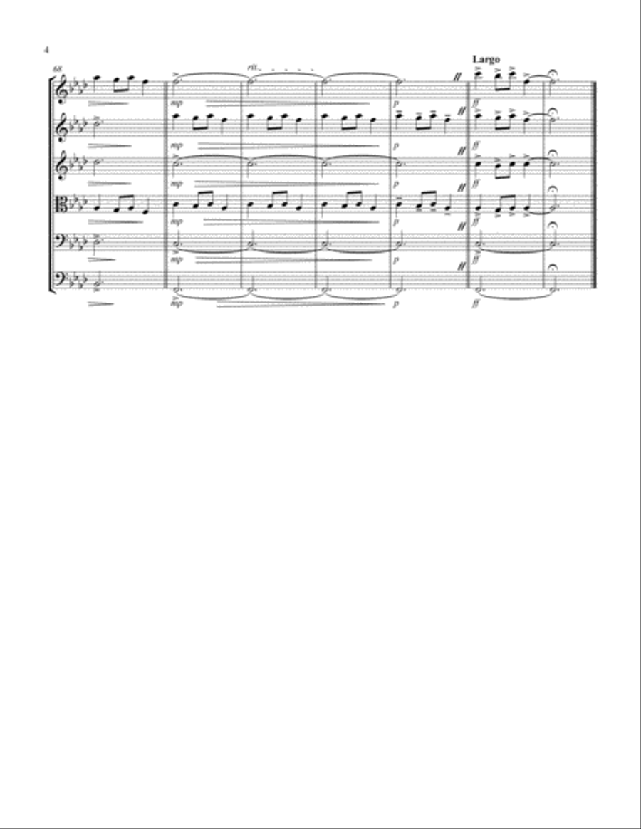 Carol of the Bells (F min) (String Sextet - 3 Violin, 1 Viola, 2 Cello) Cello scores gallery preview page 4