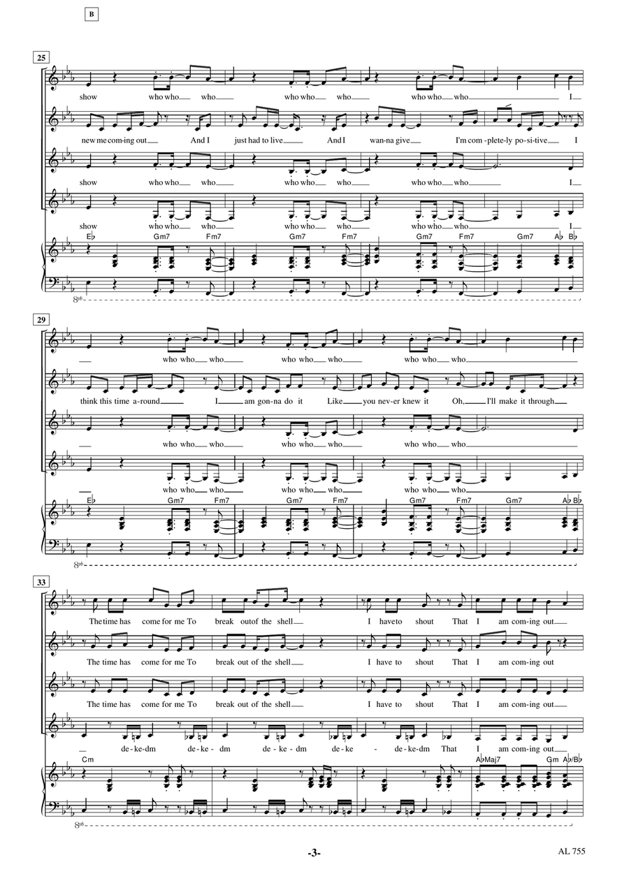 I'm Coming Out SSAA scores gallery preview page 3