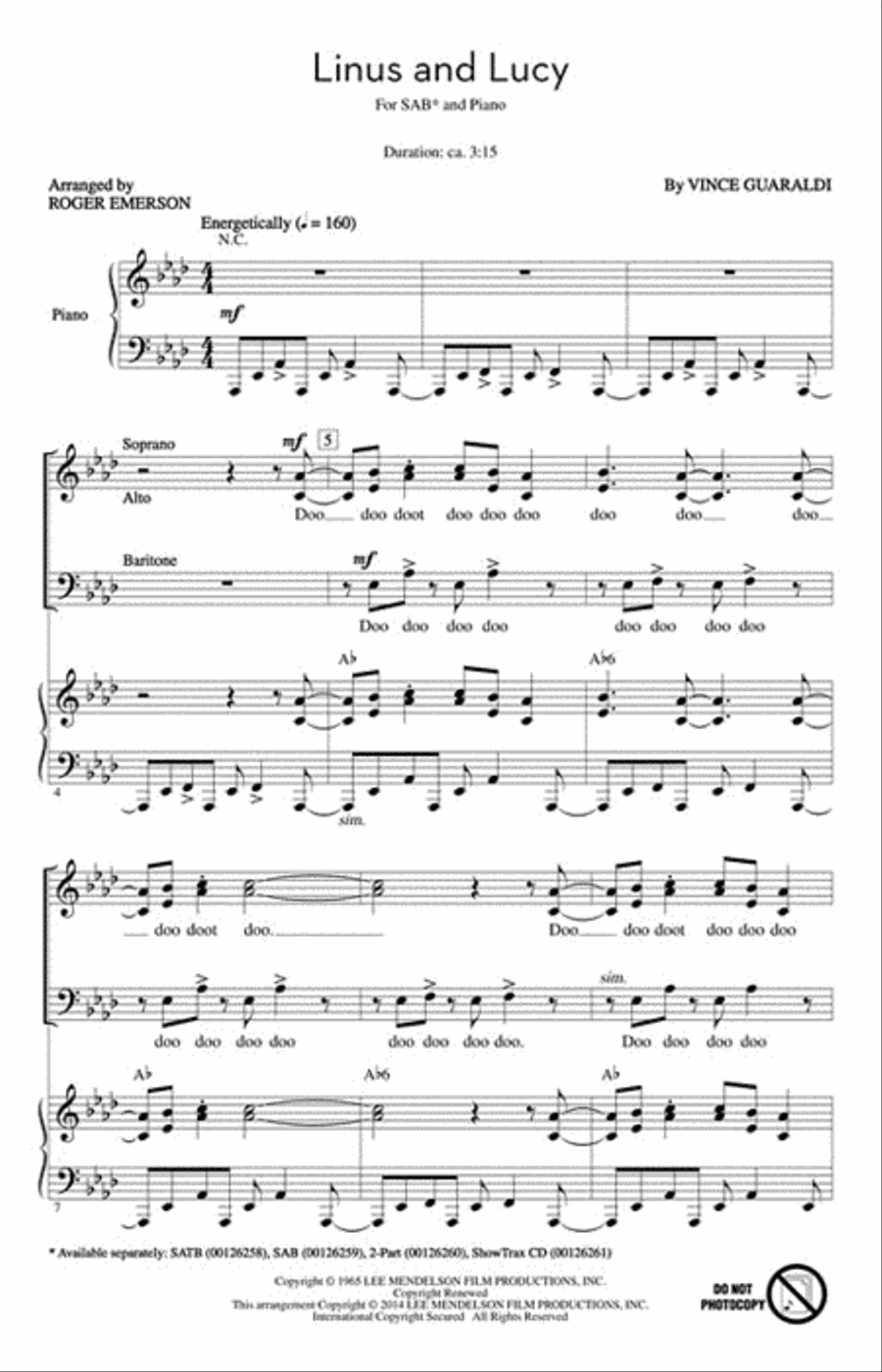 Linus and Lucy 3-Part scores gallery preview page 2