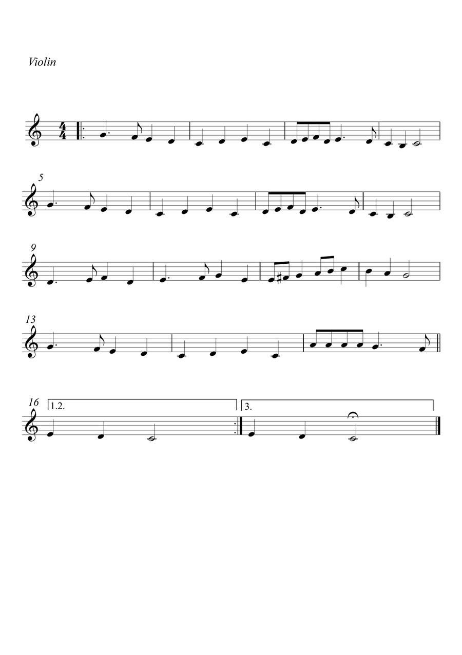 Deck the Hall Christmas Carol Violin guitar duet String Duet scores gallery preview page 2