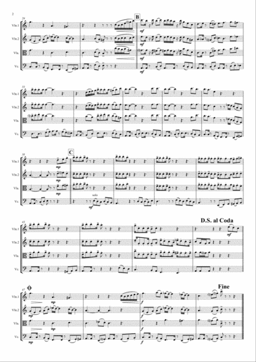 Summertime String Quartet scores gallery preview page 3