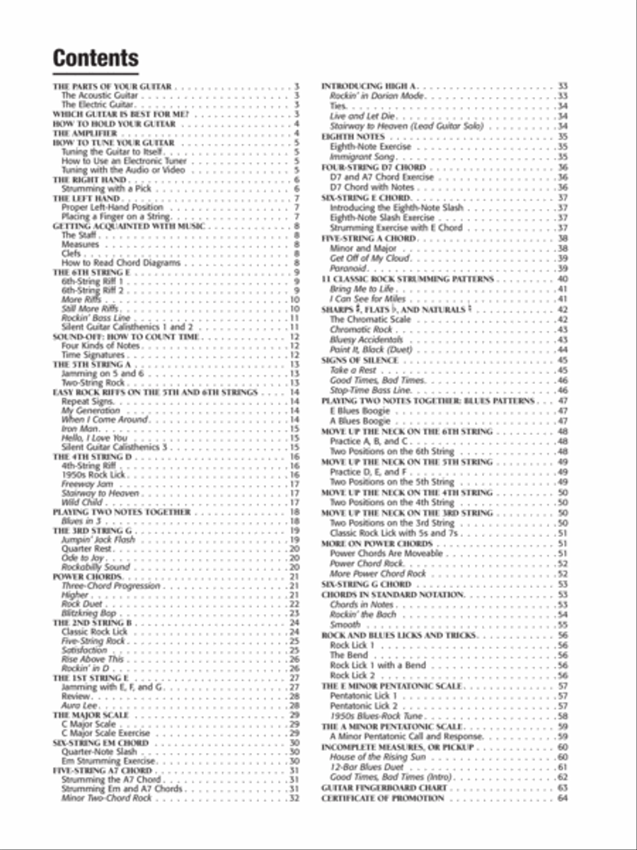 Alfred's Basic Guitar Rock Songs Method, Book 1 Easy Guitar scores gallery preview page 2