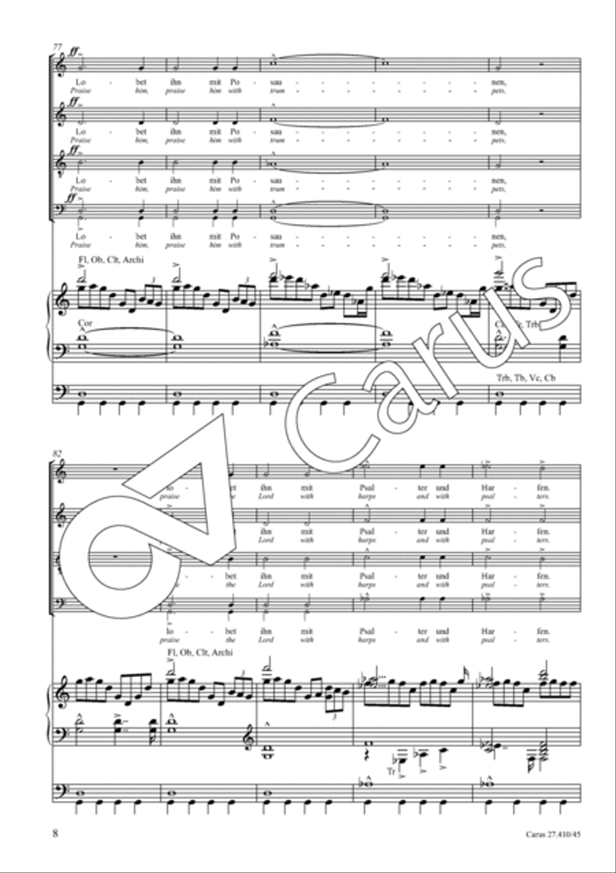 Halleluja! Praise ye the Lord in his sanctuary Divisi scores gallery preview page 11