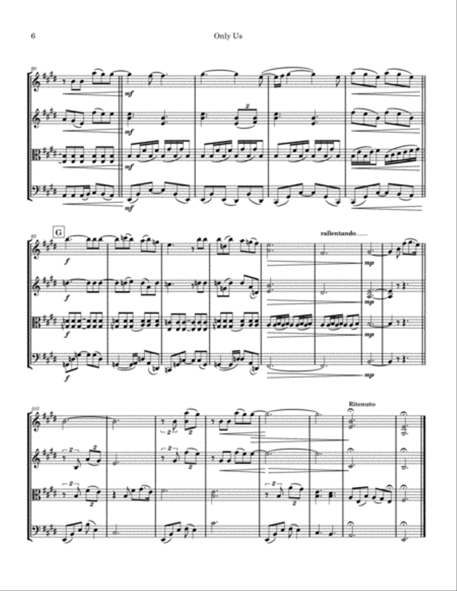 Only Us String Quartet scores gallery preview page 6