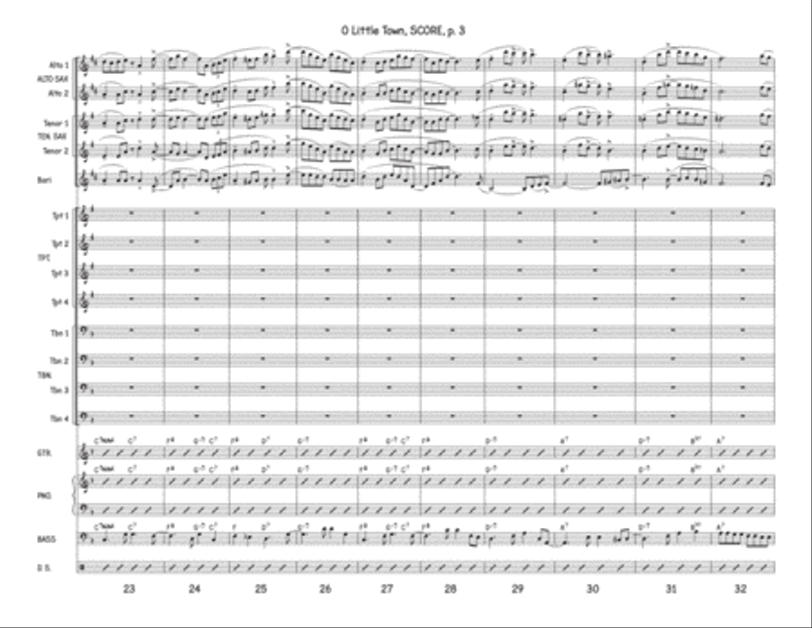 O Little Town O Little Town Jazz Ensemble scores gallery preview page 4
