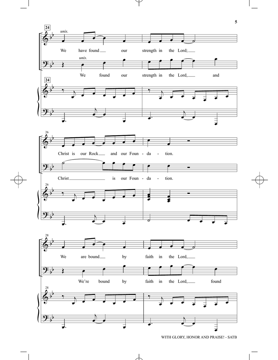 With Glory, Honor And Praise! 4-Part scores gallery preview page 4