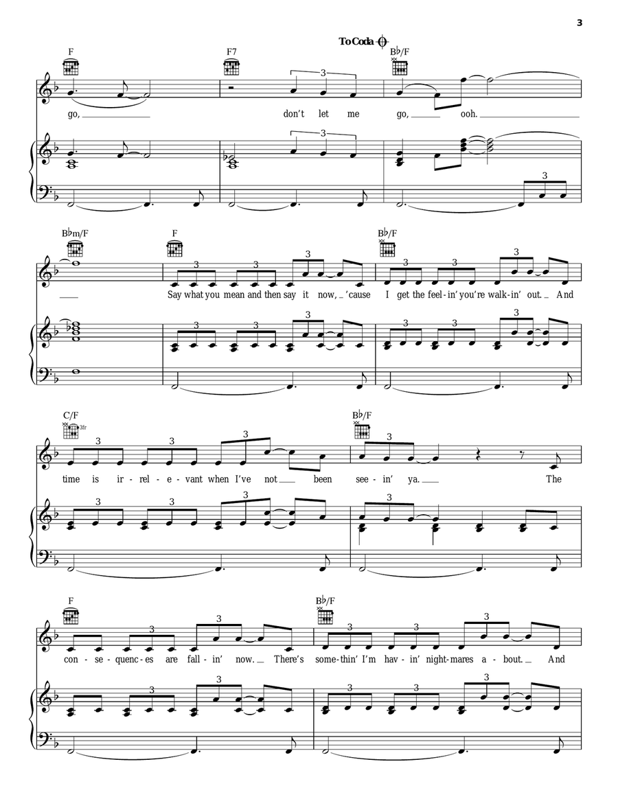 Olivia Piano, Vocal, Guitar scores gallery preview page 3