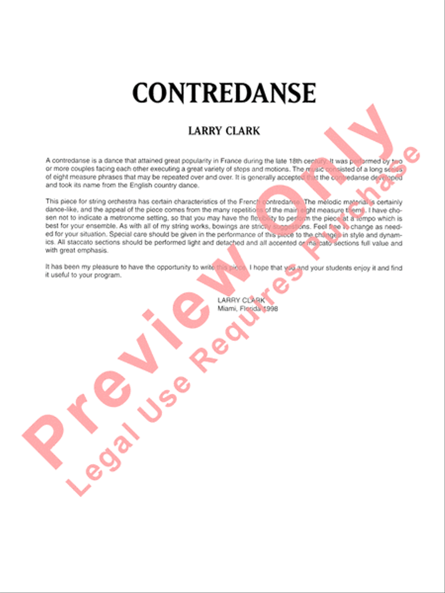 Contredanse String Orchestra scores gallery preview page 3