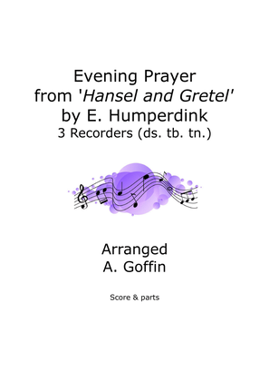 Evening Prayer recorder trio (descant, treble, tenor)