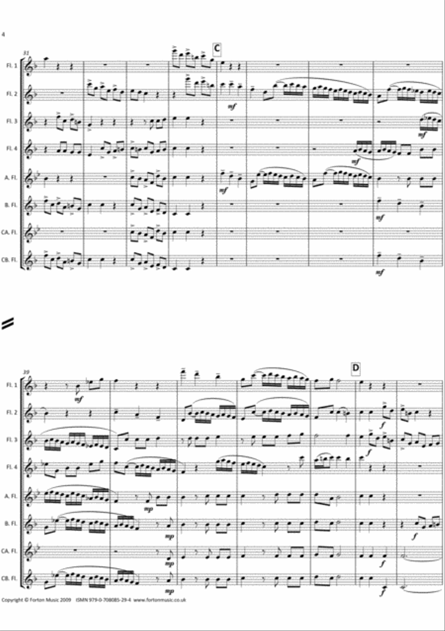 Three Choruses from the Messiah Flute Choir scores gallery preview page 4