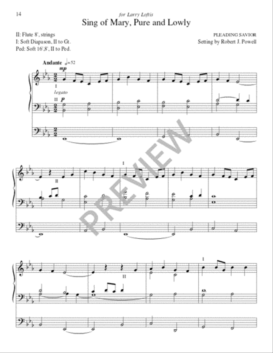 Ten Seasonal Hymn Tune Preludes for the Church Year Organ scores gallery preview page 15