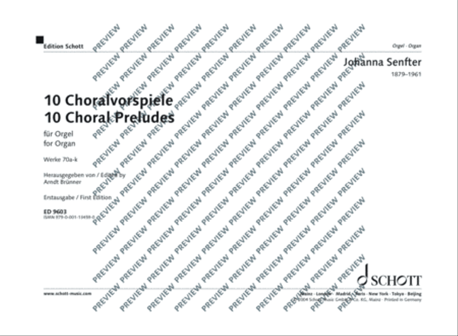 10 Choral Preludes 10 Choral Preludes Organ scores gallery preview page 2