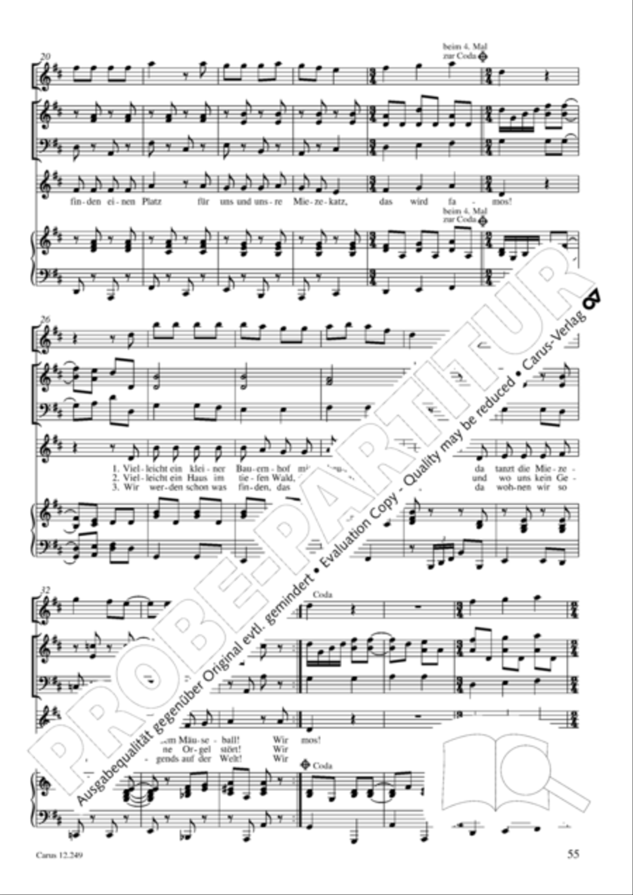 Mause in der Michaelskirche 4-Part scores gallery preview page 56