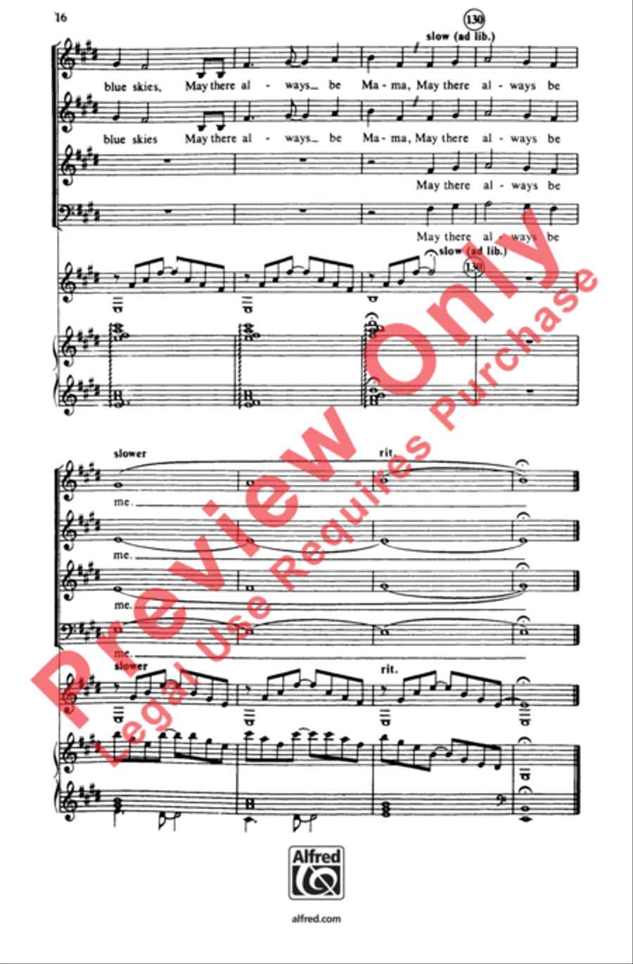 May There Always Be Sunshine 4-Part scores gallery preview page 16