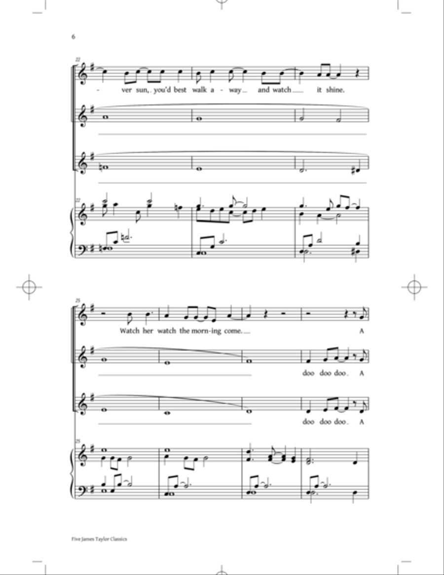 You've Got A Friend: Five James Taylor Classics SSA scores gallery preview page 4