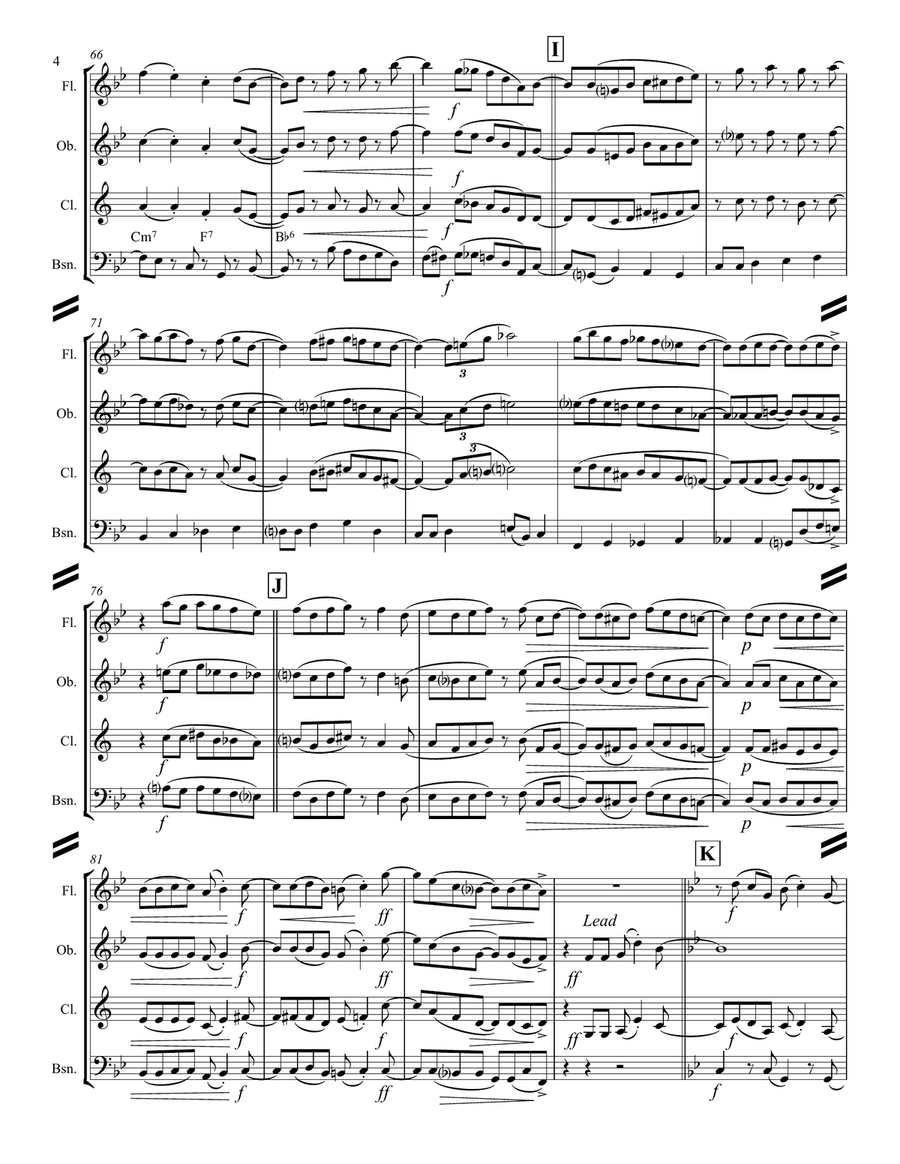 Love Is Here To Stay Woodwind Quartet scores gallery preview page 5