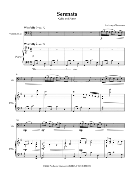 SERENATA - cello and piano image number null
