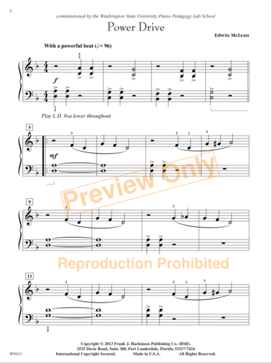 Power Drive (NFMC) Easy Piano scores gallery preview page 3