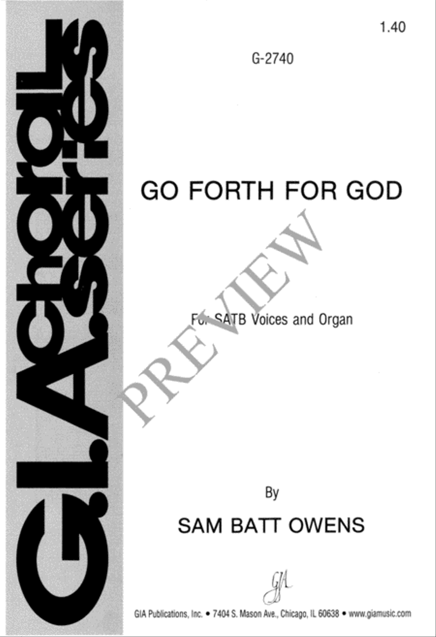 Go Forth for God 4-Part scores gallery preview page 2