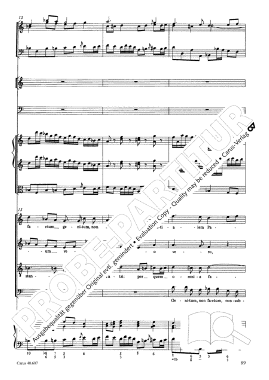 Mass in time of war (Missa in tempore belli) 4-Part scores gallery preview page 99