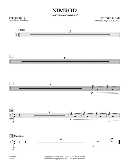 Nimrod (from Enigma Variations) - Percussion 1
