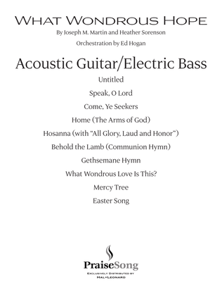 What Wondrous Hope (A Service of Promise, Grace and Life) - Acoustic Guitar/Electric Bass