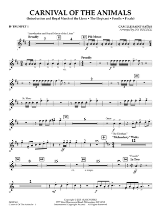 Carnival of the Animals (arr. Jay Bocook) - Bb Trumpet 1