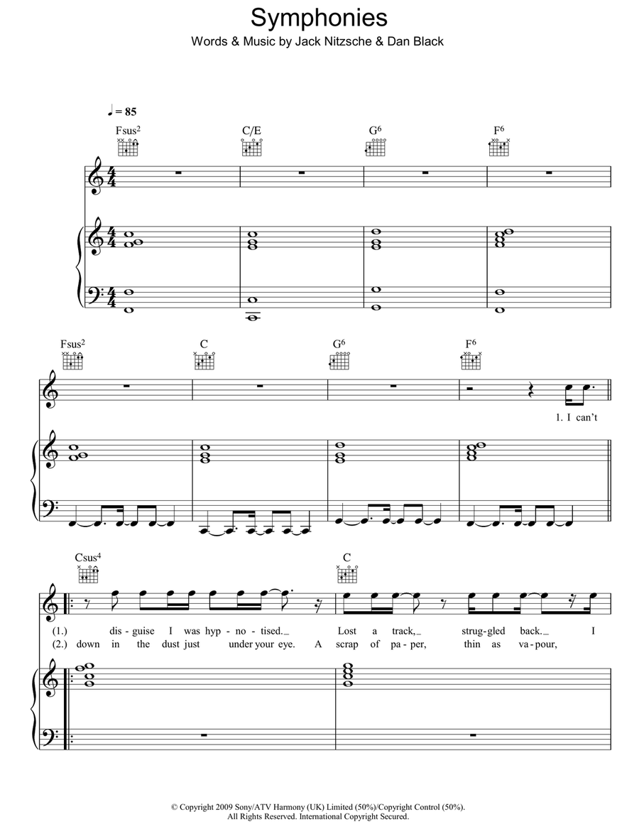 Symphonies Acoustic Guitar scores gallery preview page 1