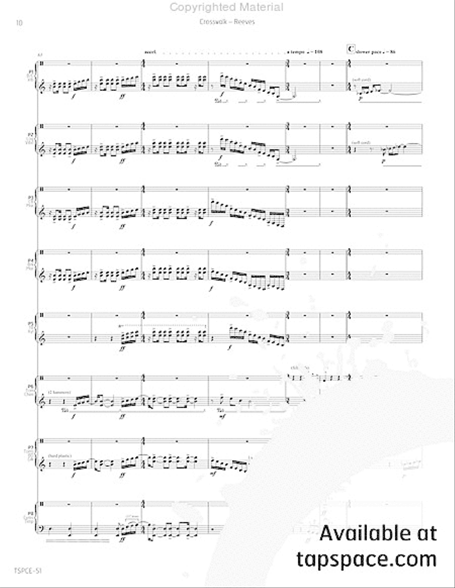 Crosswalk Percussion Ensemble scores gallery preview page 15