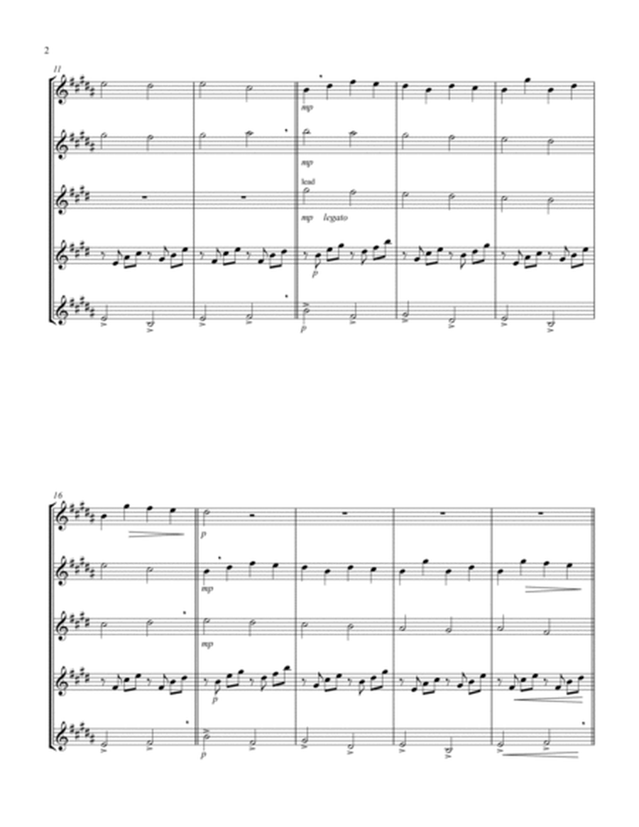 Canon in D (Pachelbel) (D) (Saxophone Quintet - 2 Alto, 2 Tenor, 1 Bari) image number null