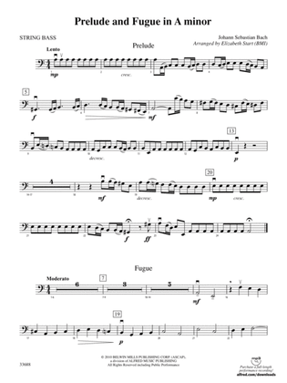 Book cover for Prelude and Fugue in A Minor: String Bass