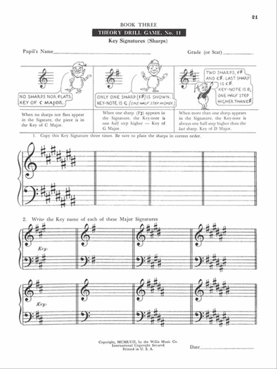 Theory Drill Games - Book 3 Piano Method scores gallery preview page 5