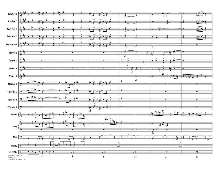 Little Red-Haired Girl - Conductor Score (Full Score) Jazz Ensemble scores gallery preview page 3