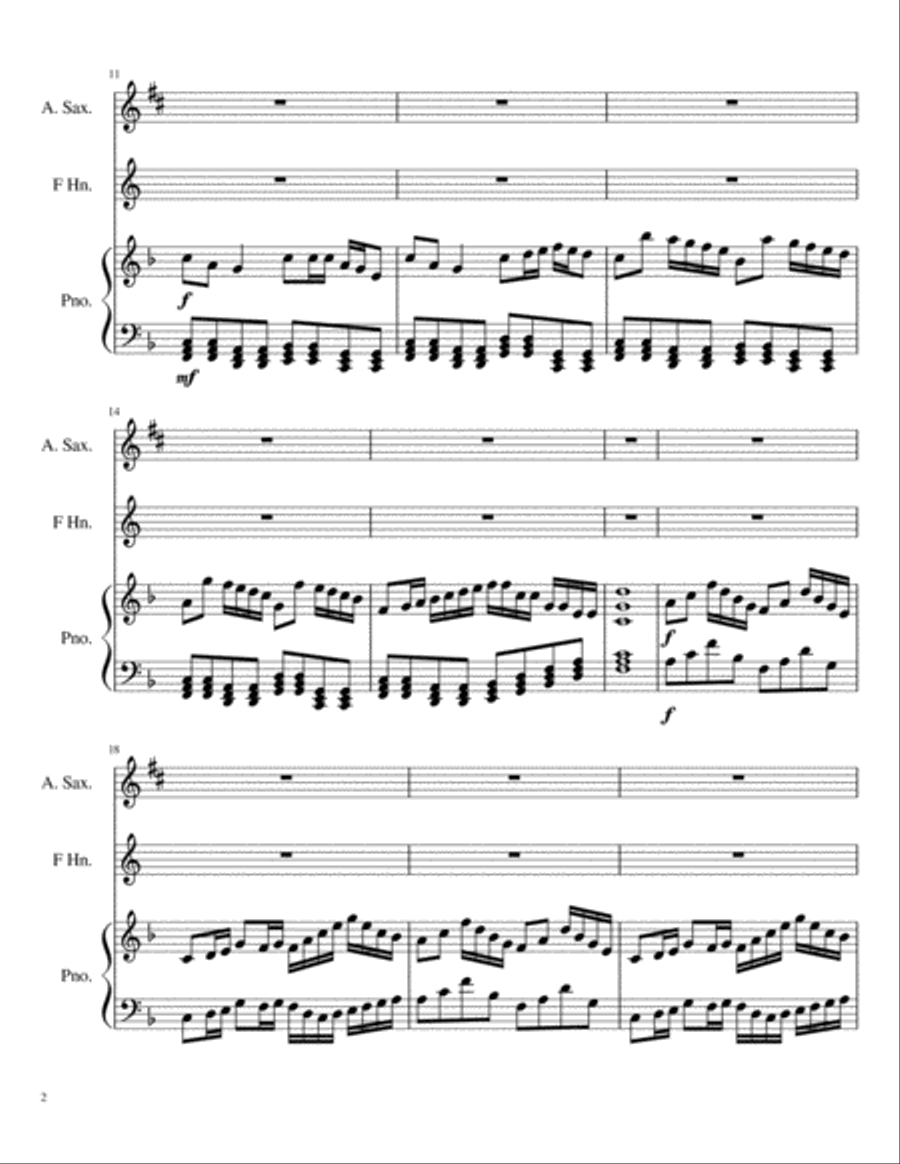 Morning Opening Morning Opening Woodwind Duet scores gallery preview page 2