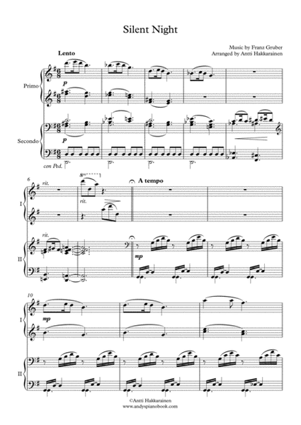 Silent Night - Piano, 4 Hands