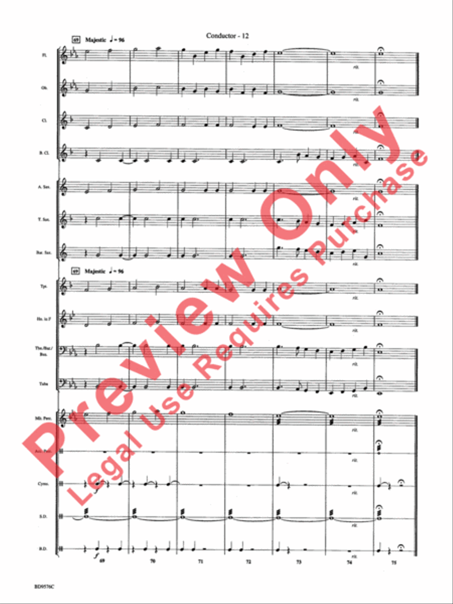 Christmas Bits & Pieces (based on Favorite Traditional Carols) Concert Band scores gallery preview page 14