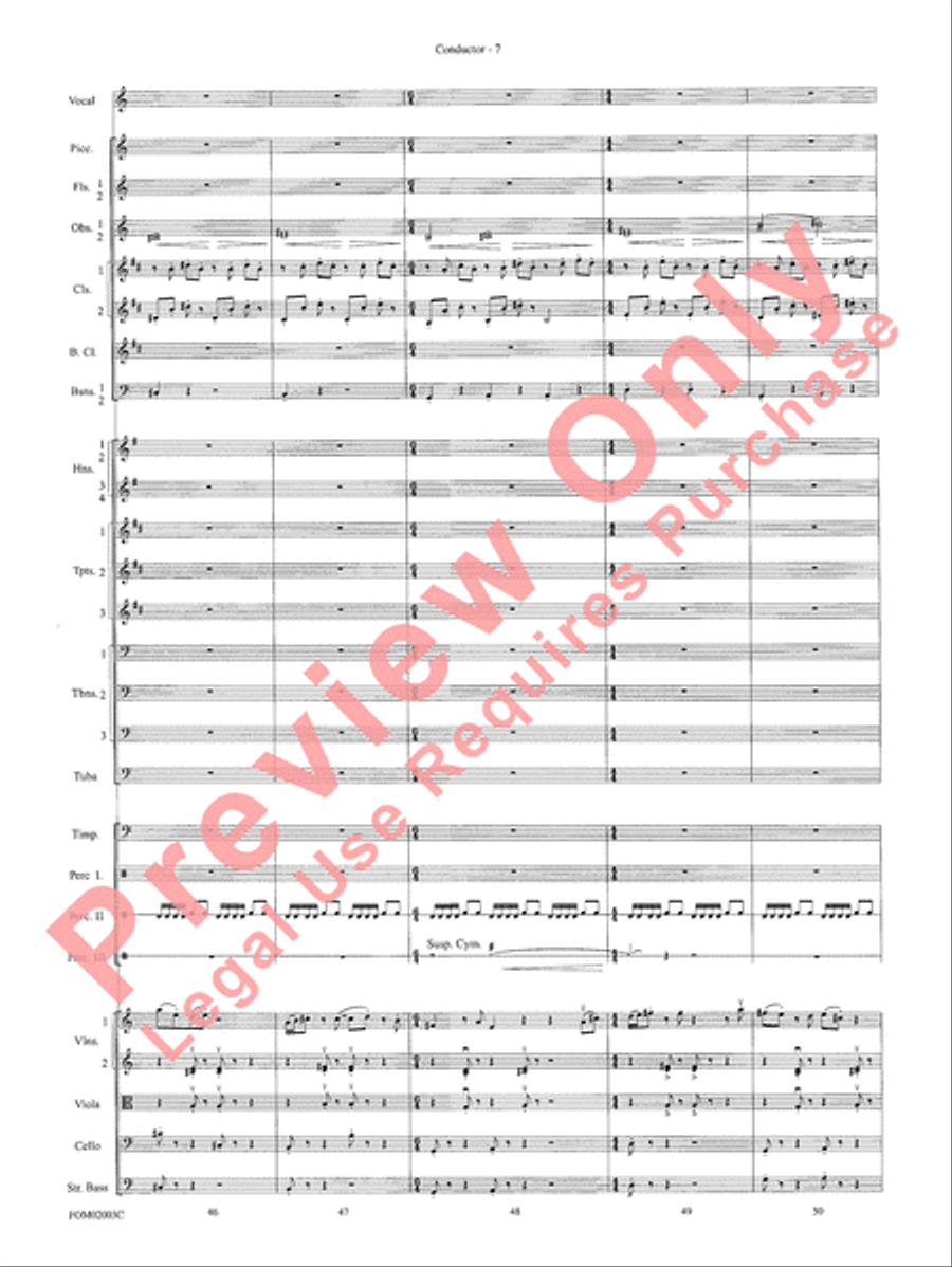 Symphonic Suite from The Lord of the Rings (The Fellowship of the Ring) - Conductor Full Orchestra scores gallery preview page 9
