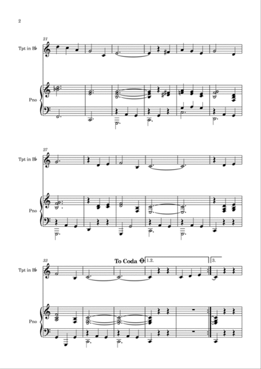 Que Sera, Sera (whatever Will Be, Will Be) B-Flat Trumpet scores gallery preview page 2