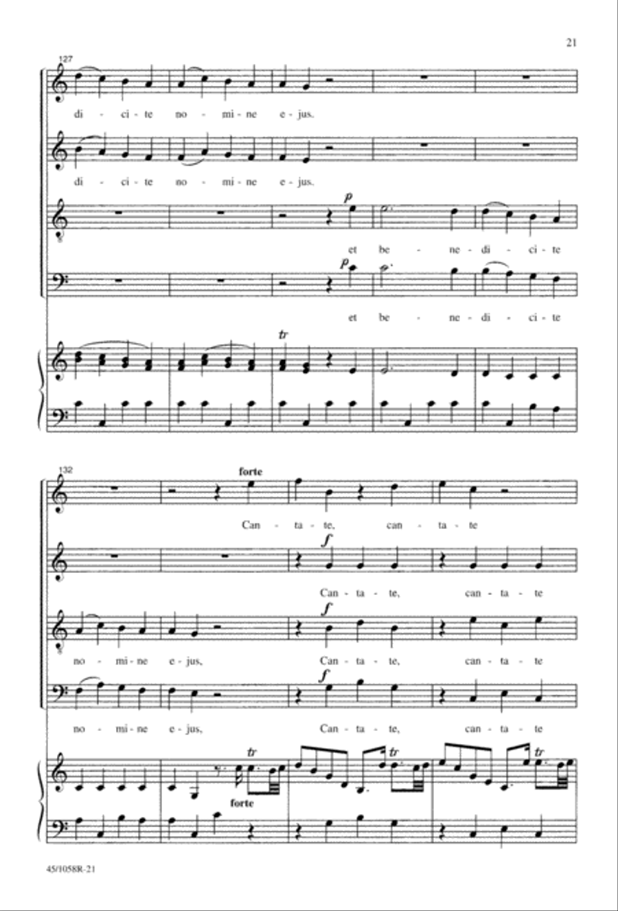 Cantate Domino 4-Part scores gallery preview page 23
