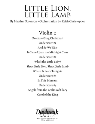 Book cover for Little Lion, Little Lamb - Violin 2