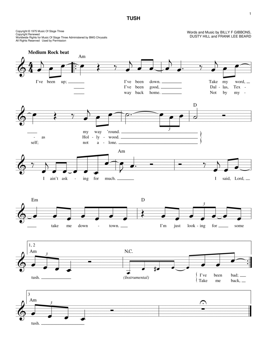 Tush Piano scores gallery preview page 1
