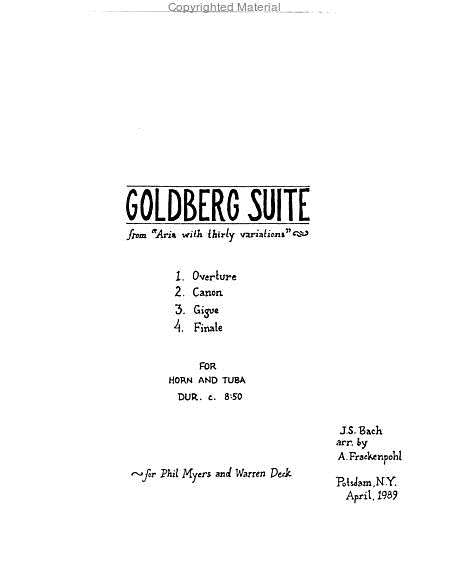 Goldberg Suite